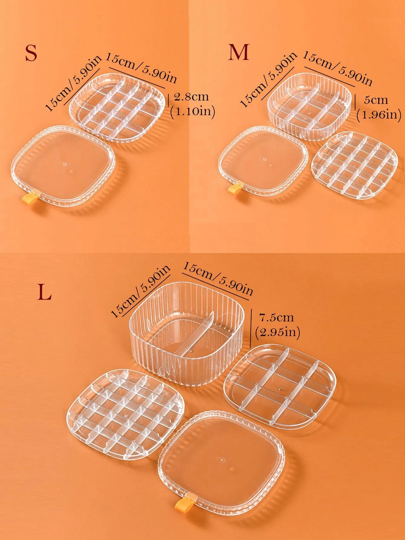 1pc 3 Layer Transparent Earring Storage Box, Jewelry Storage Box