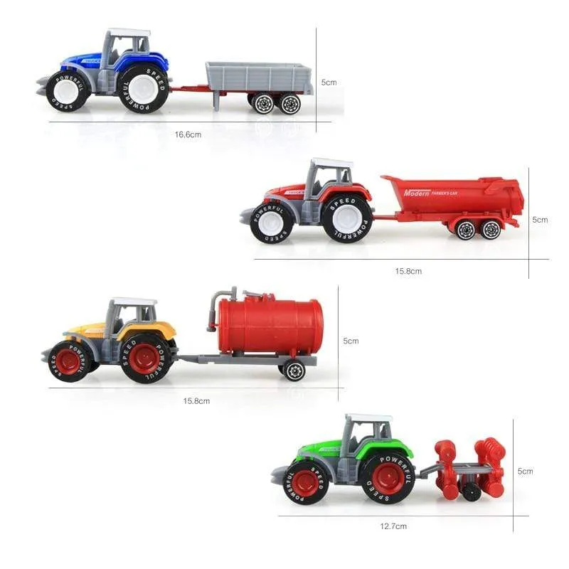 1PCS Alloy Engineering Car Model Tractor Toy Vehicles Farmer Vehicle belt Boy Toy Car Model Gift For Children  kids toys boys