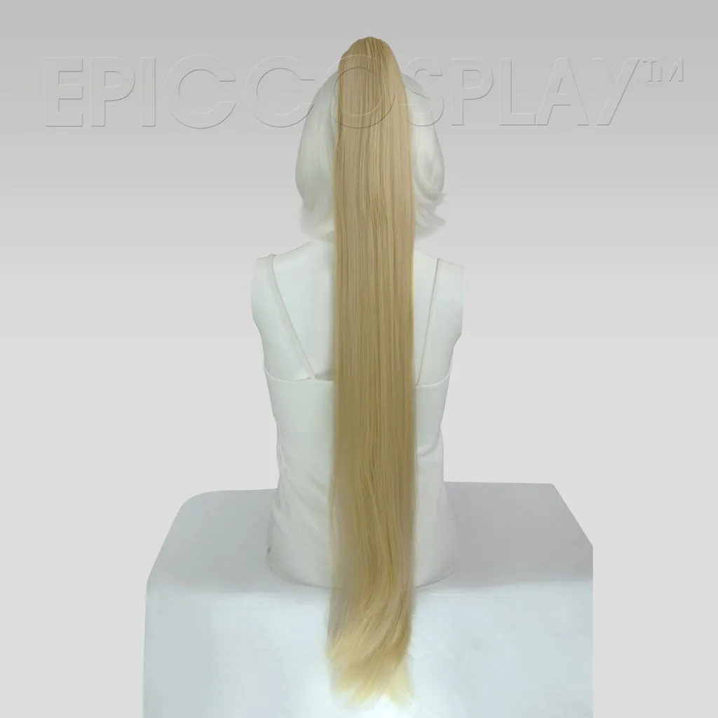 35" Blonde Mix Straight Ponytail Clipon