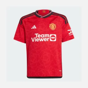 Adidas Manchester United 23/24 Kids Boy Jersry (7-16 Years) -Team Collegiate Red