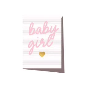 Baby Girl Stripe Card