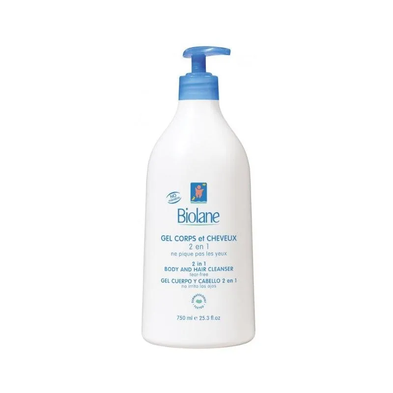 Biolane 2 in 1 Hair and Body Cleanser (Gel Lavant) 750ml