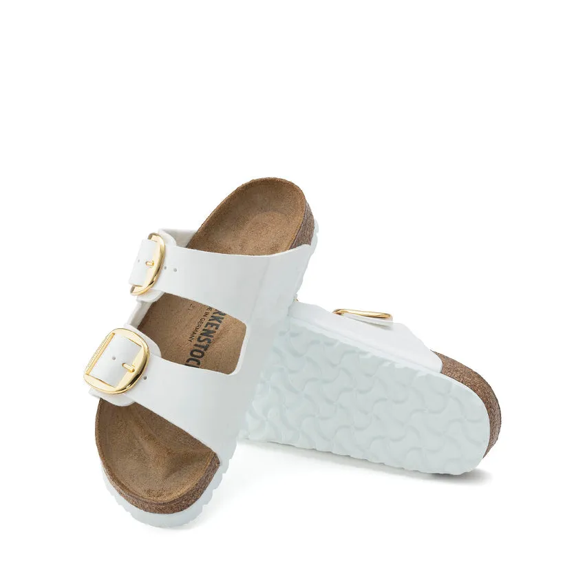 BIRKENSTOCK SANDALO ARIZONA BIG BUCKLE 1019818 BIANCO LUCIDO