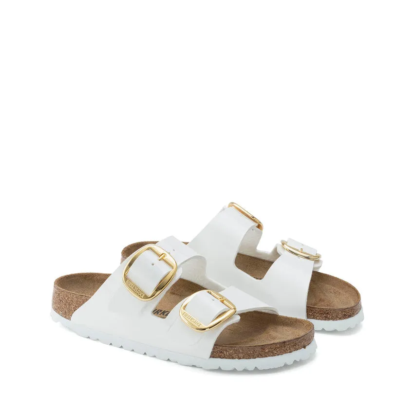 BIRKENSTOCK SANDALO ARIZONA BIG BUCKLE 1019818 BIANCO LUCIDO