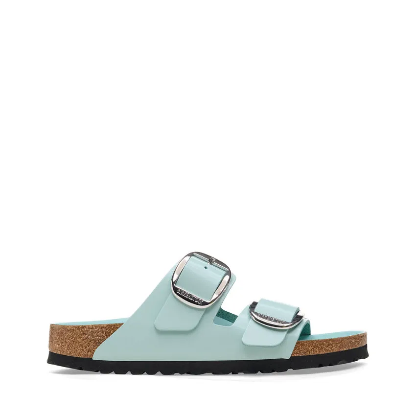 BIRKENSTOCK SANDALO ARIZONA BIG BUCKLE SHINE 1026495 VERNICE VERDE