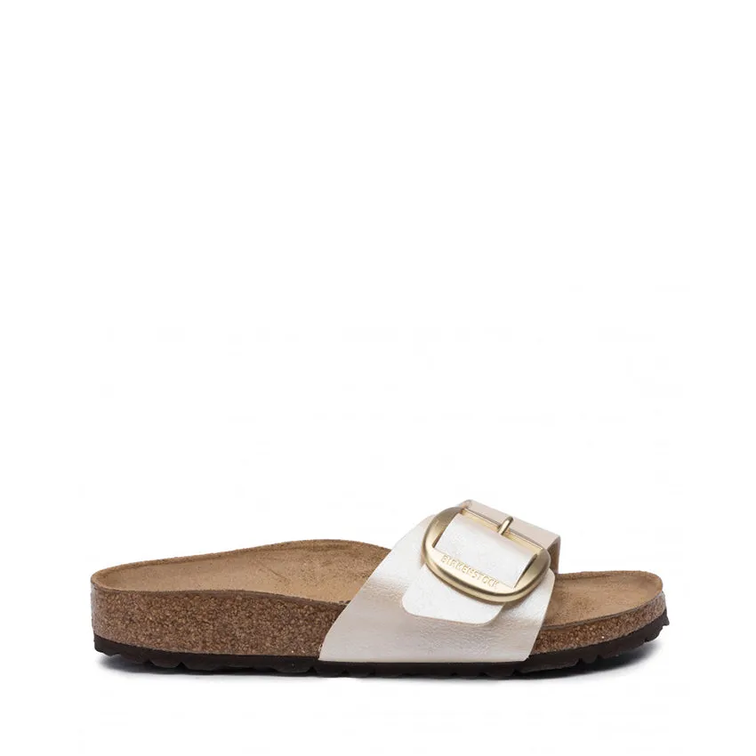 BIRKENSTOCK SANDALO MADRID BIG BUCKLE 1015279 BIANCO PERLATO