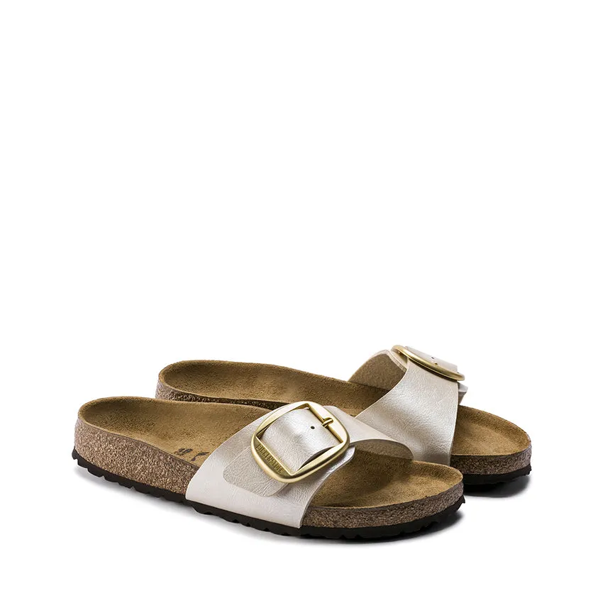 BIRKENSTOCK SANDALO MADRID BIG BUCKLE 1015279 BIANCO PERLATO