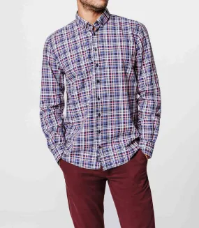 Chemise carreaux marine