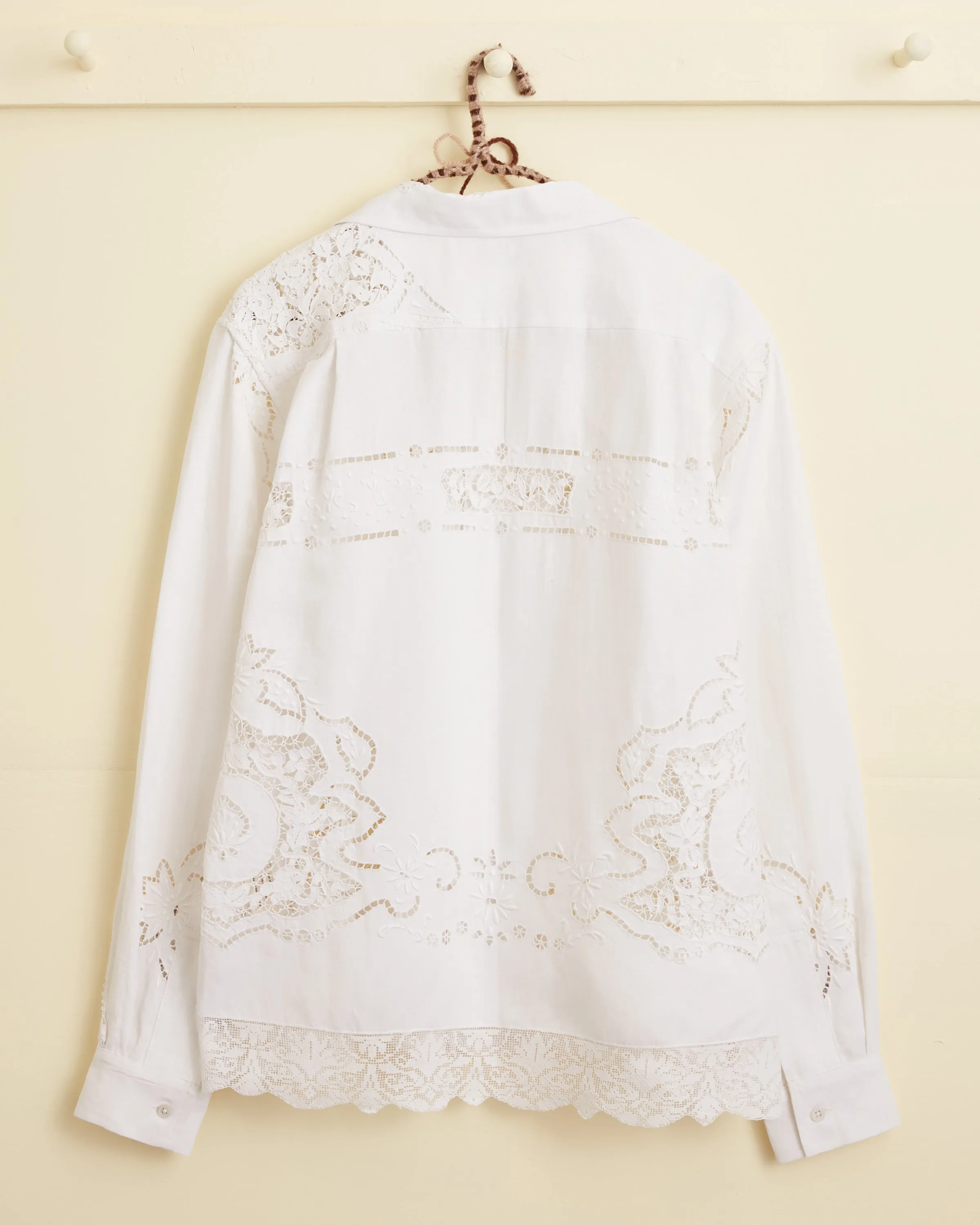 Cutwork Web Long Sleeve Shirt - M