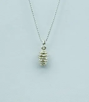 Downeast Jewelers, Sterling Silver Maine Pinecone 18" necklace