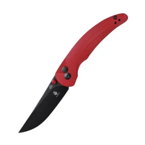 Kizer Swaggs Chili Pepper Button Lock Knife Red G-10 V3601C1 (3.03 Black)