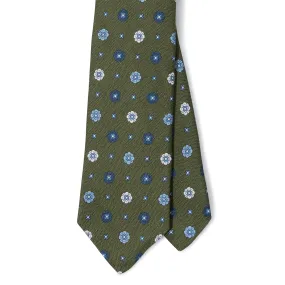 Linen Print Tipped Tie