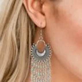 Paparazzi Accessories -  Catching Dreams Fashion Fix Silver Earrings October 2019