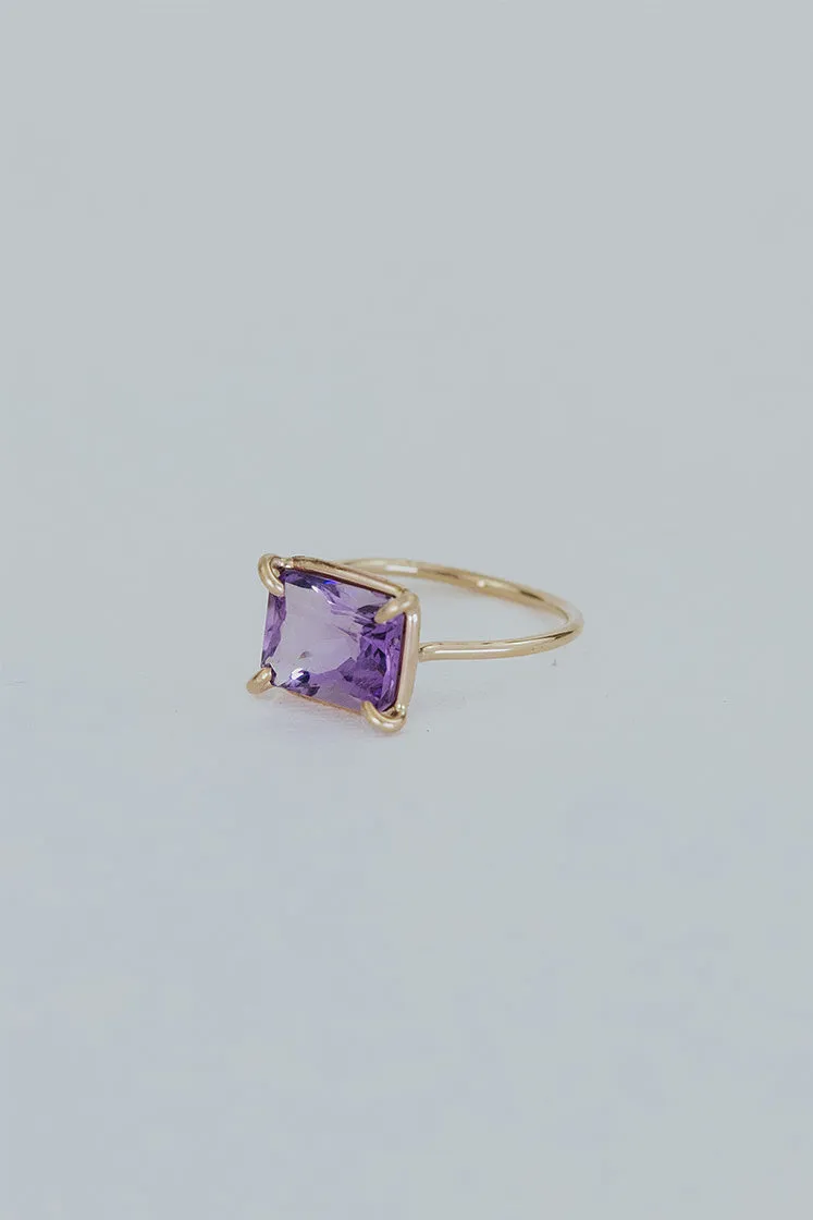 Prong Set Amethyst Ring