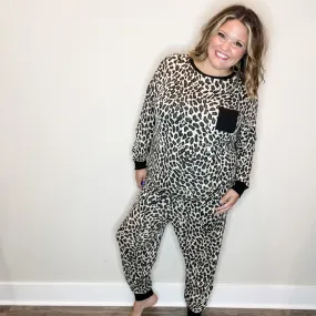 "Cozy" Animal Print Lounge Set with Pockets