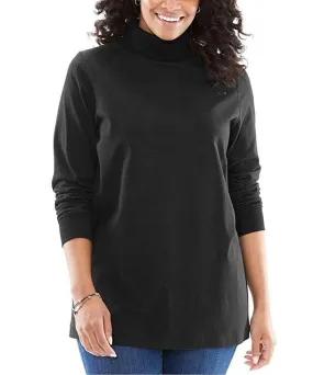 Romano nx Women's 100% Cotton Turtle Neck T-Shirt in 15 Colors