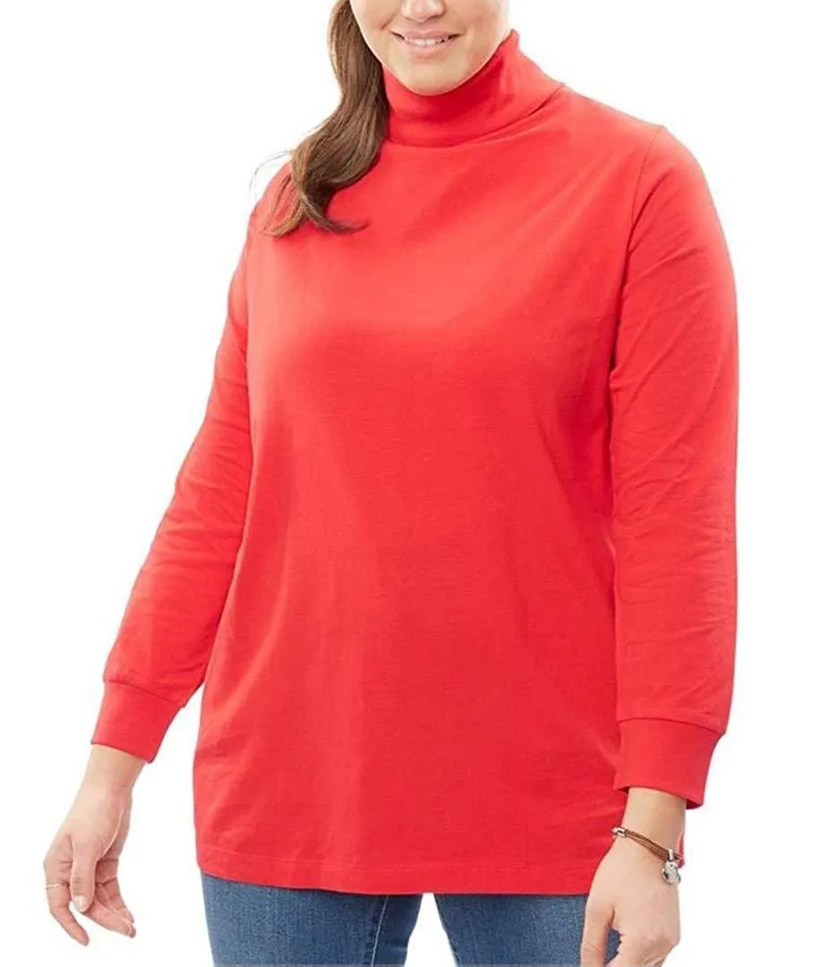 Romano nx Women's 100% Cotton Turtle Neck T-Shirt in 15 Colors