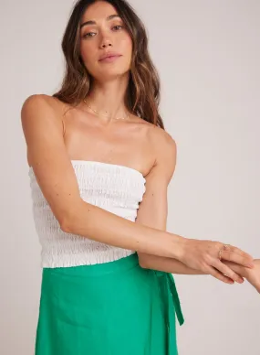 Smocked Tube Top - White