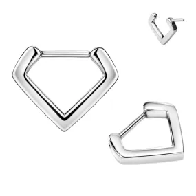 Steel Chevron Triangle V Shape Septum Flat Clicker